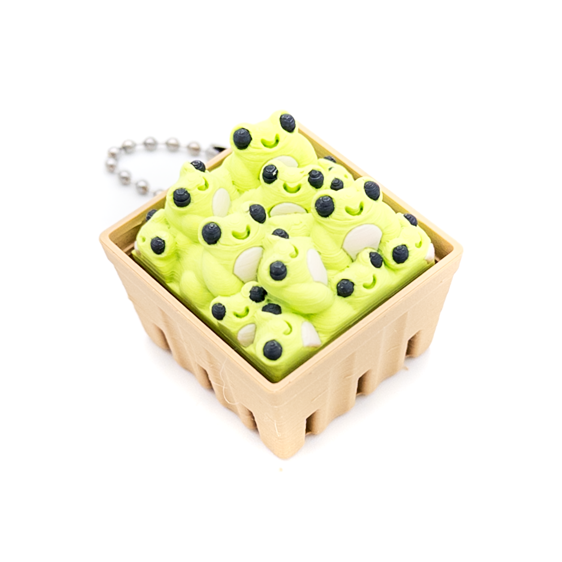 Basket of Froggos Clicker Keychain