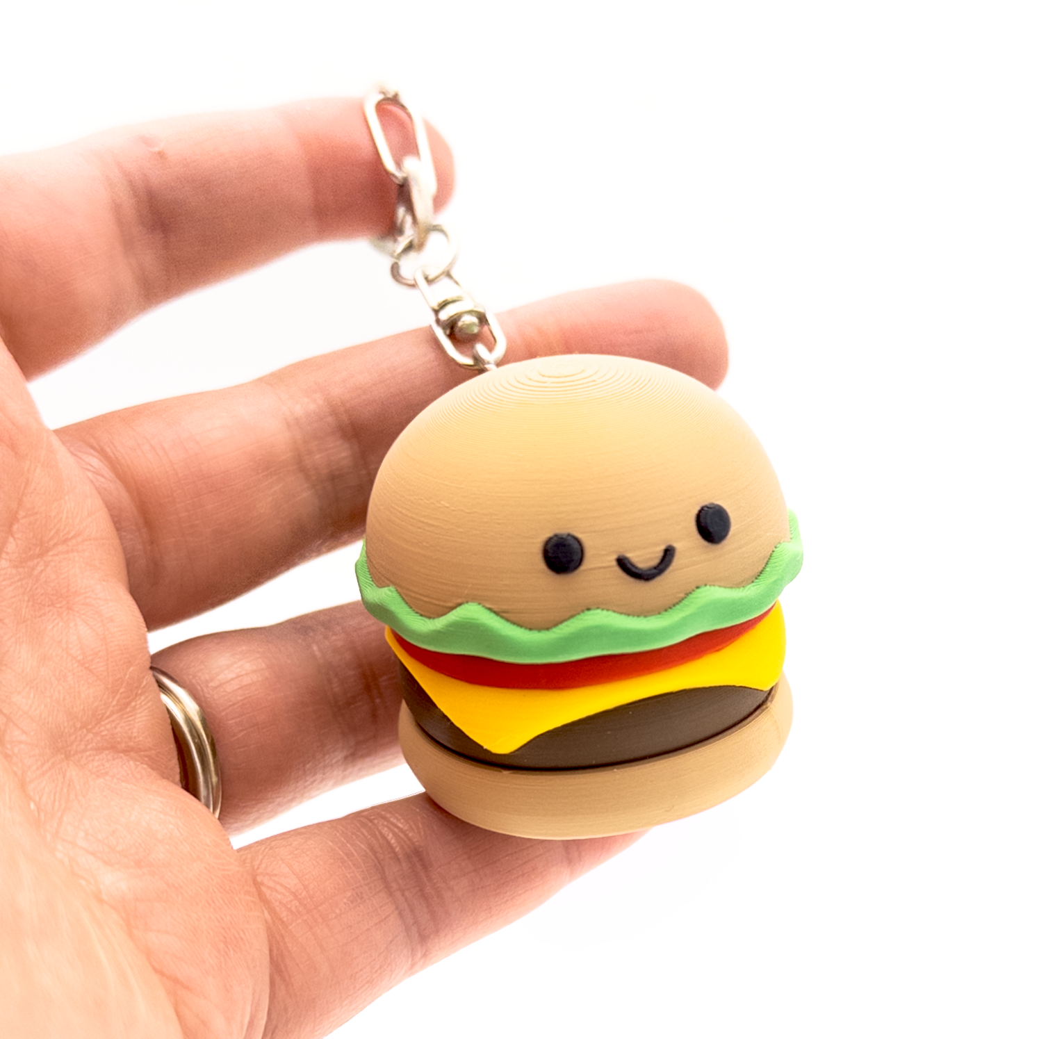 Burger Clicker Keychain
