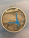 Lake Lure Map Ornament
