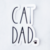 Cat Dad with Paw Print Sticker