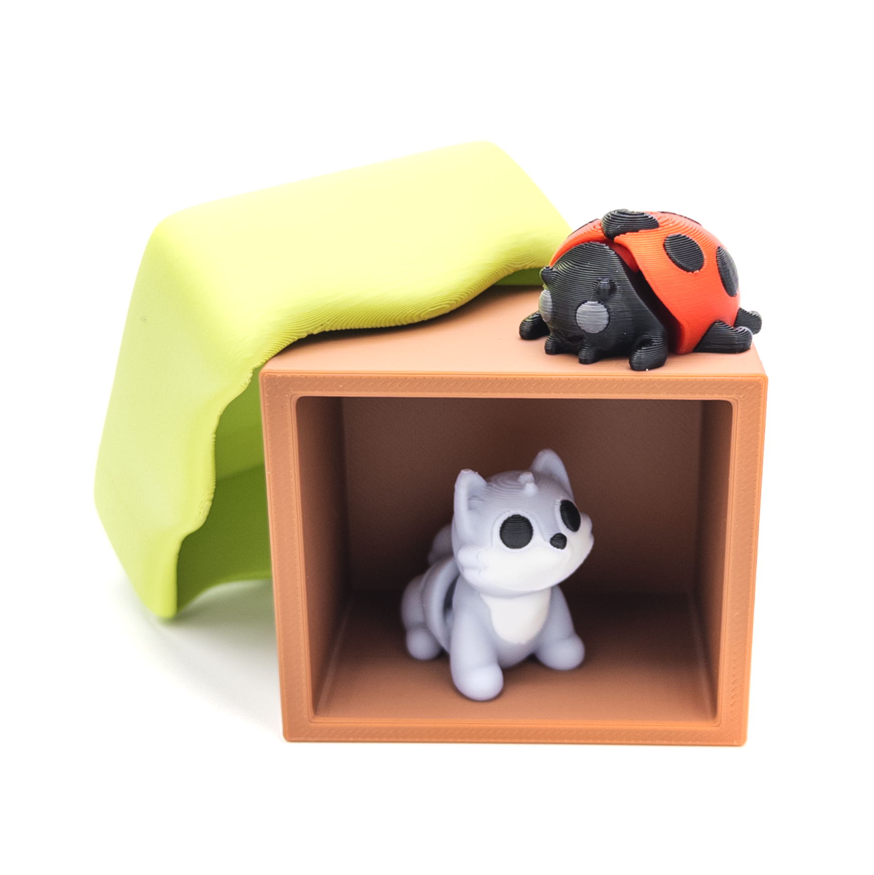 Dirt with Grass Block Container Mini Fidget Bundle