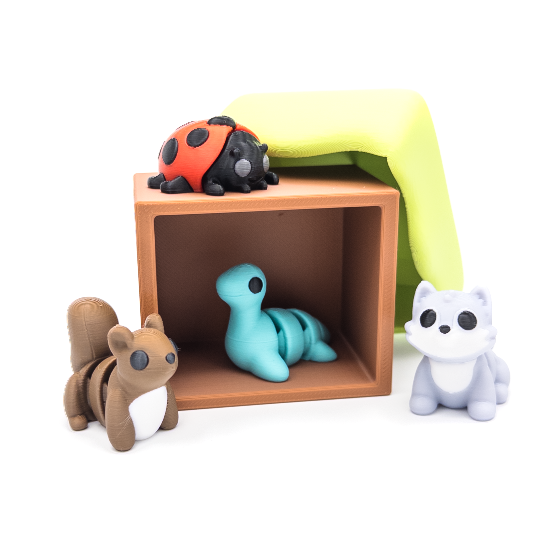 Dirt with Grass Block Container Mini Fidget Bundle