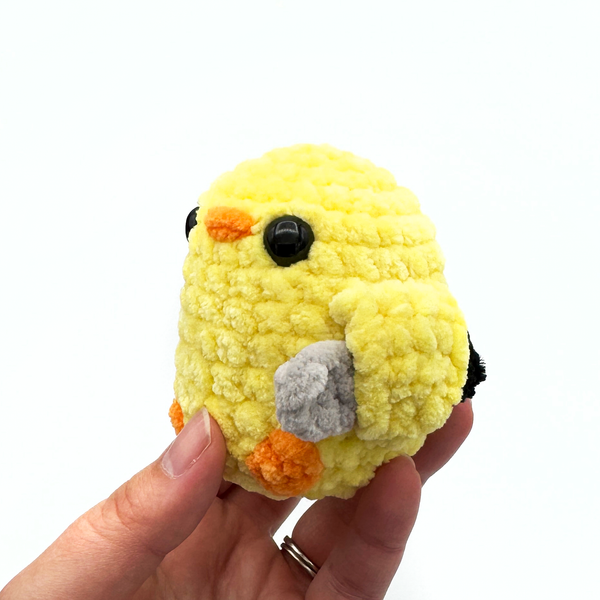 Duck with a Knife Amigurumi Crochet Stuffed Animal