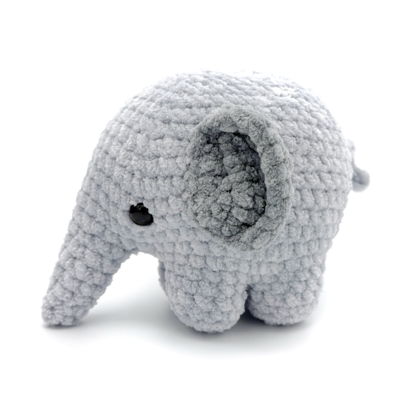 Crochet Amigurumi Elephant in Gray