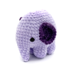 Crochet Amigurumi Elephant in purple