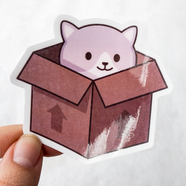 Cat in a Box Sticker