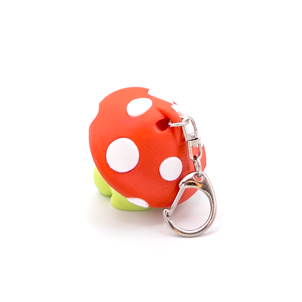Mushroom Frog Clicker Keychain
