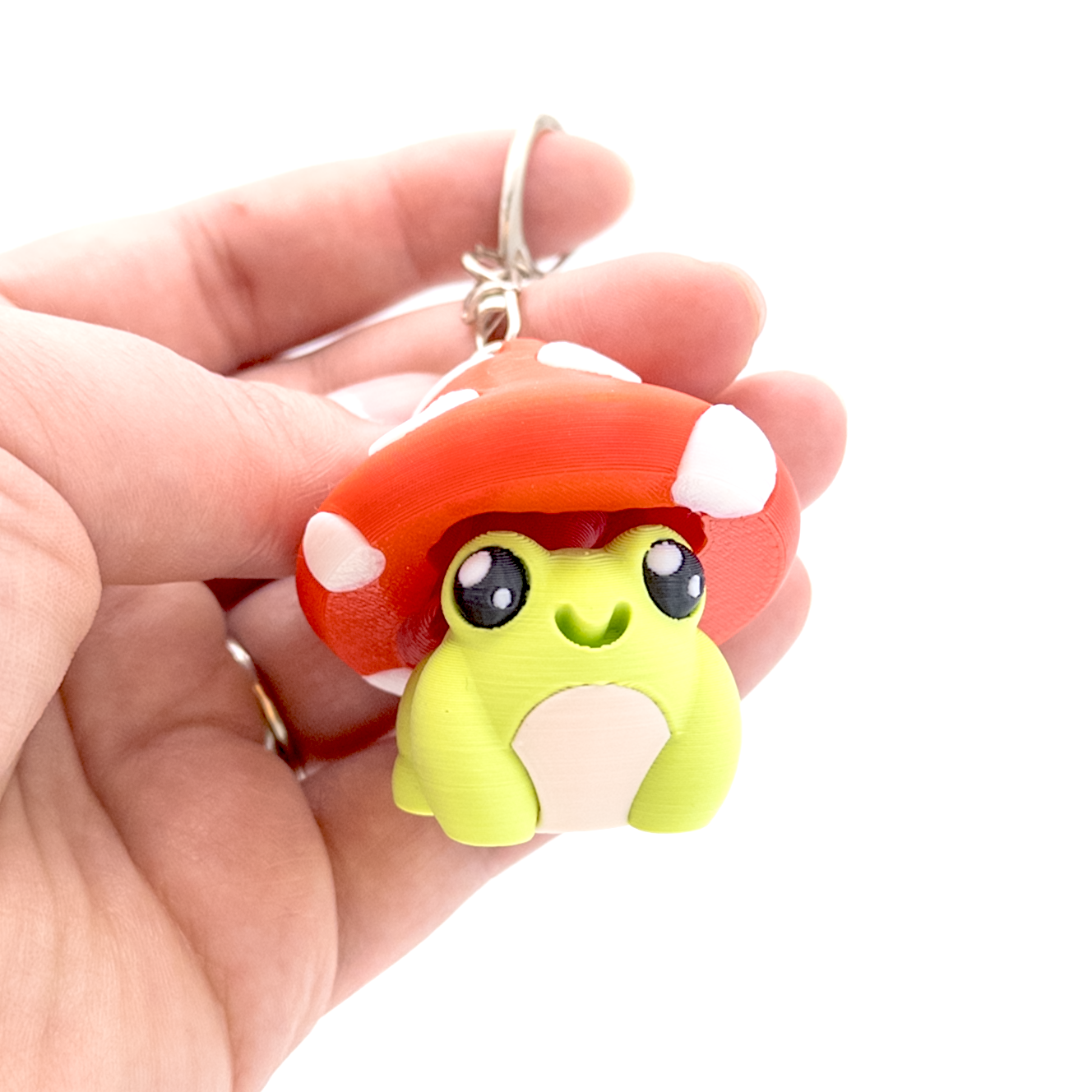 Mushroom Frog Clicker Keychain