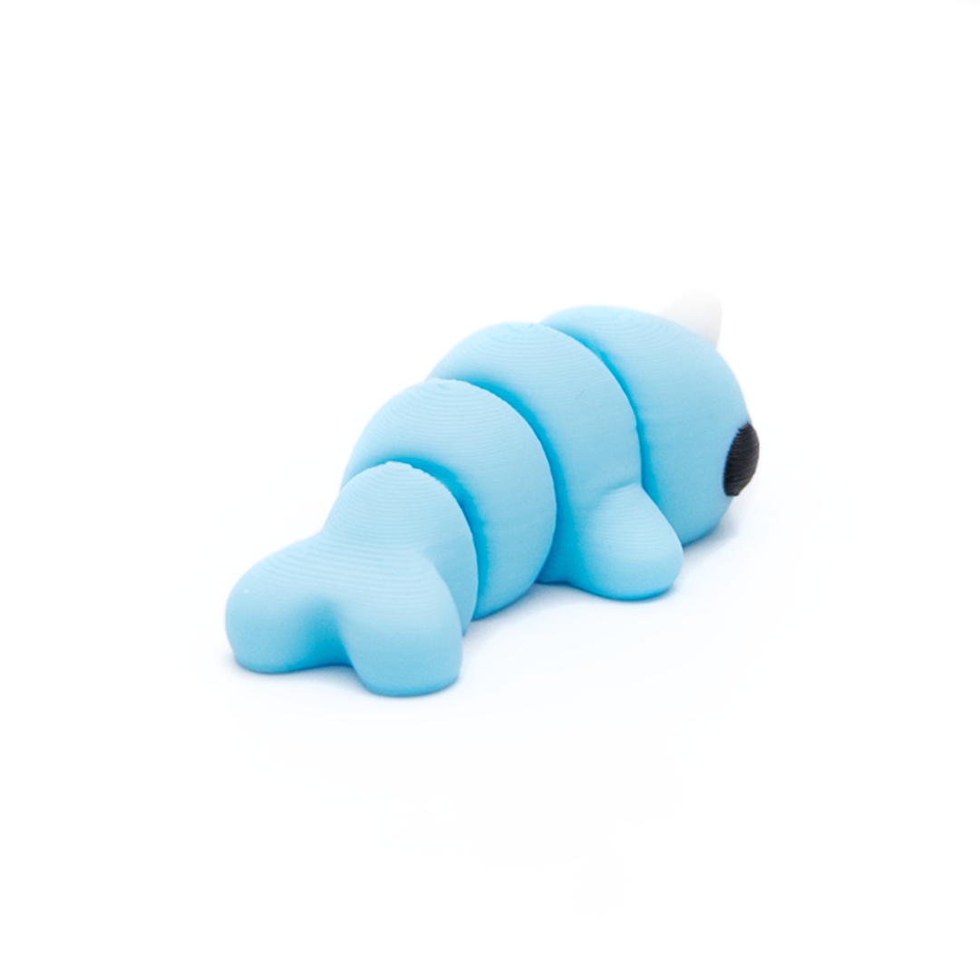 3D printed narwhal mini fidget creature
