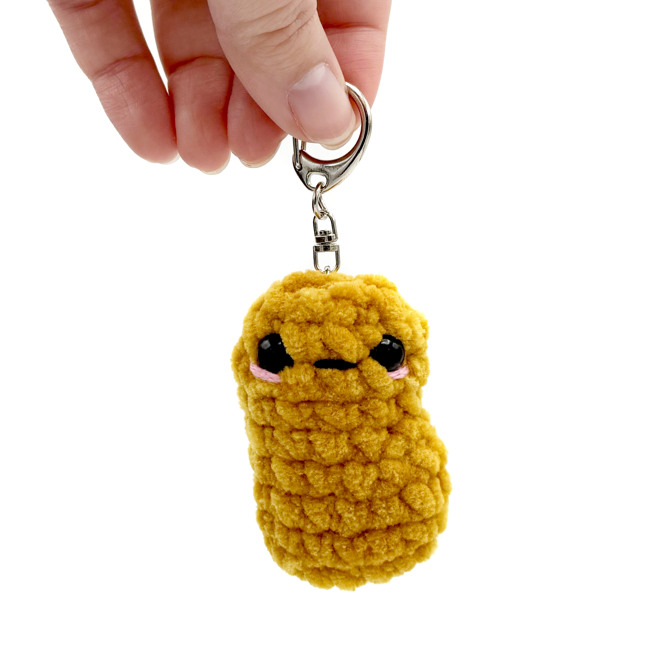 Chicken Nugget Amigurumi Crochet Plush Keychain