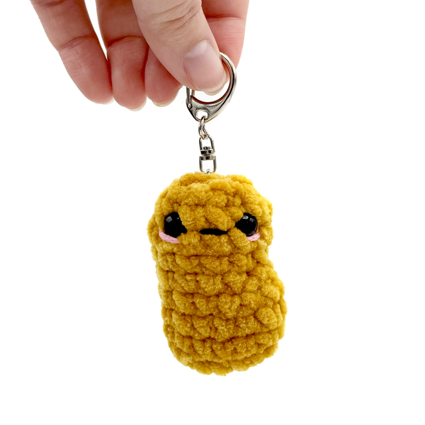 Chicken Nugget Amigurumi Crochet Plush Keychain