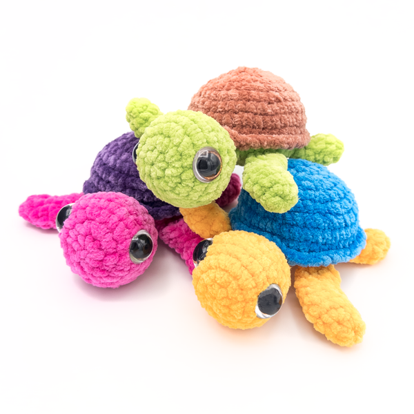 Three Sea Turtle Crochet Amigurumi Stuffed Animals