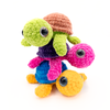Three stacked Sea Turtle Crochet Amigurumi Stuffed Animals