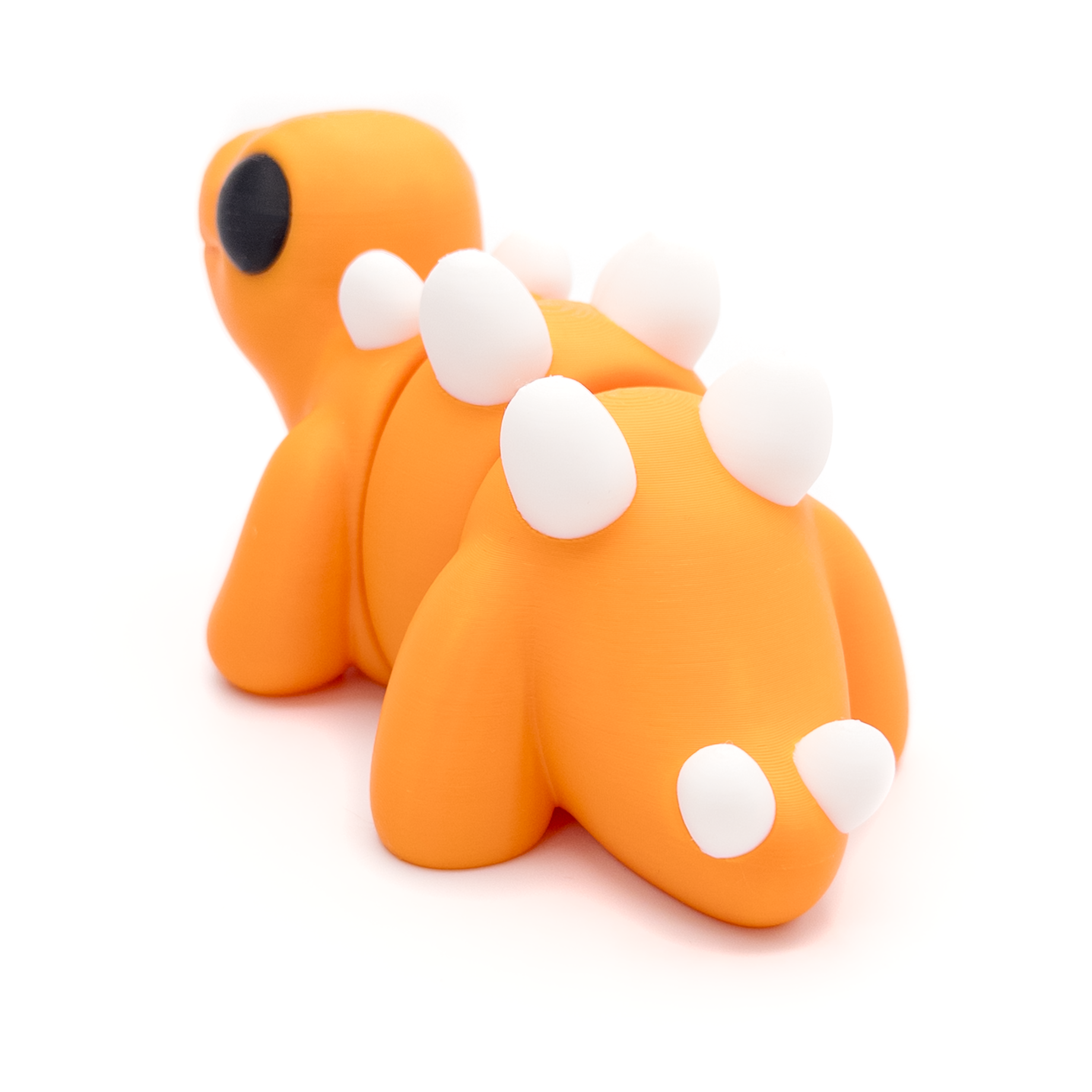 3D printed large stegosaurus fidget creature