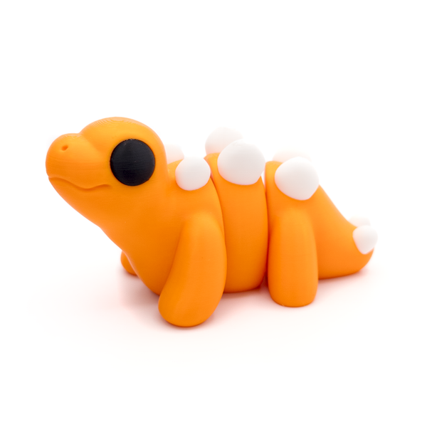 3D printed large stegosaurus fidget creature