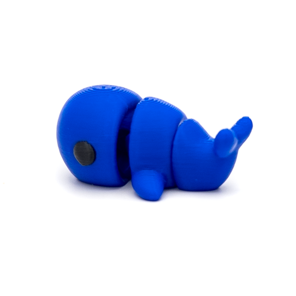 3D printed mini whale fidget creature