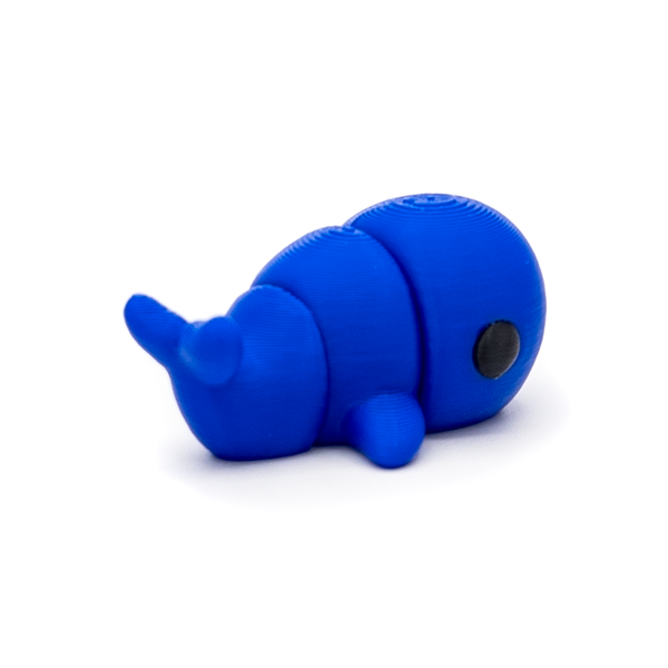 3D printed mini whale fidget creature