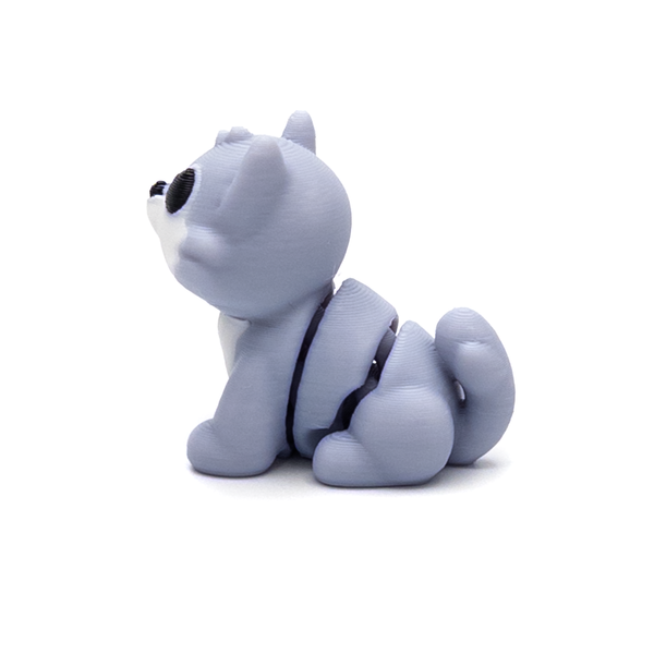 3D printed mini wolf fidget creature