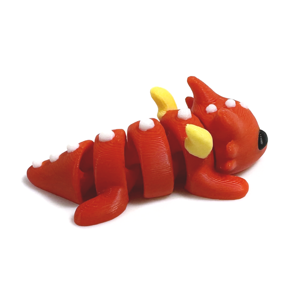 3D printed dragon with wings mini fidget creature