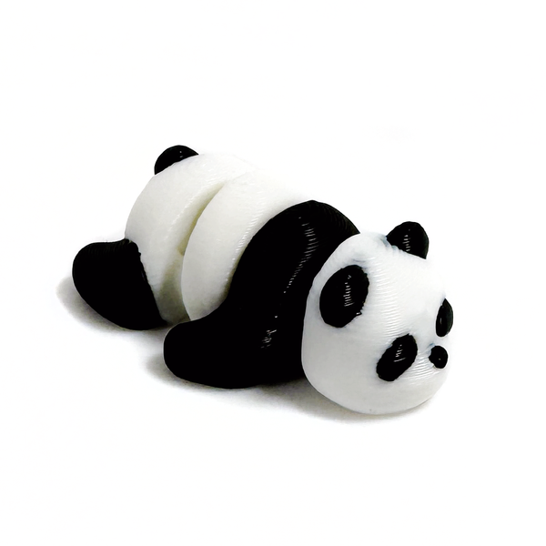 3D printed mini panda fidget creature