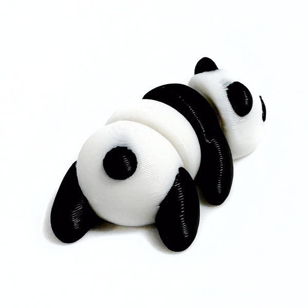 3D printed mini panda fidget creature