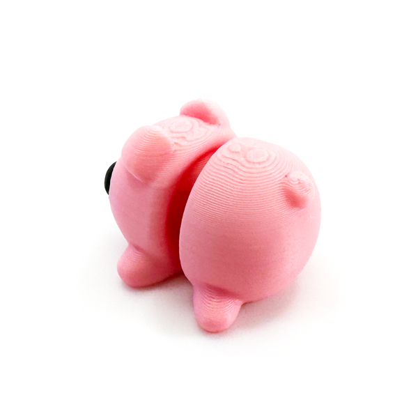 3D printed pig mini fidget creature facing backwards