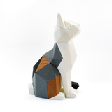 3D printed sitting cat magnet puzzle fully assembled showing right side