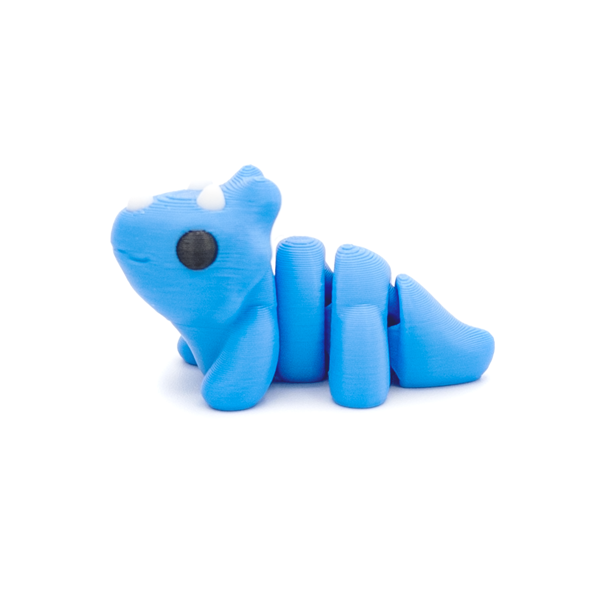 3D printed triceratops dinosaur mini fidget creature