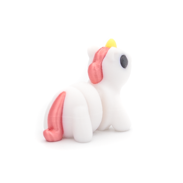 3D printed mini unicorn fidget creature