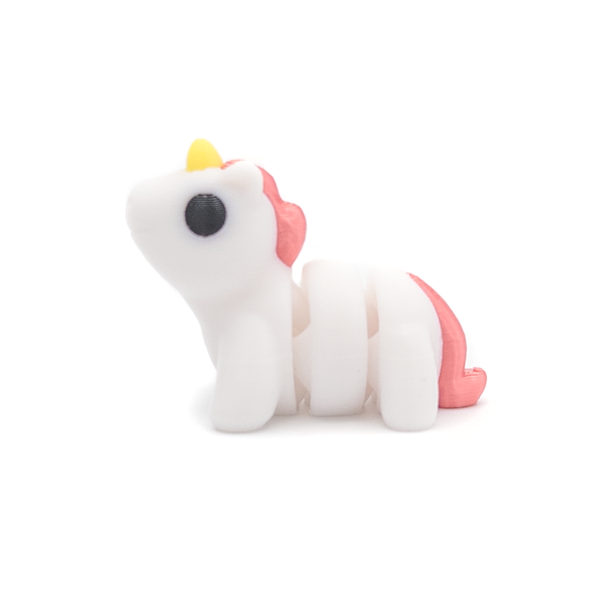 3D printed mini unicorn fidget creature