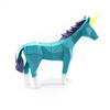 3D printed unicorn magnet puzzle fully assembled facing sideways
