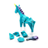 3D printed unicorn magnet puzzle partially disassembled showing magnet connections
