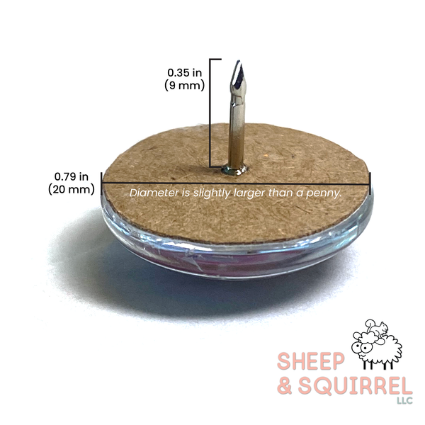 Custom Location Glass Dome Map Push Pin Tacks