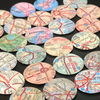 group of 1" circular glass dome magnets featuring different map locations