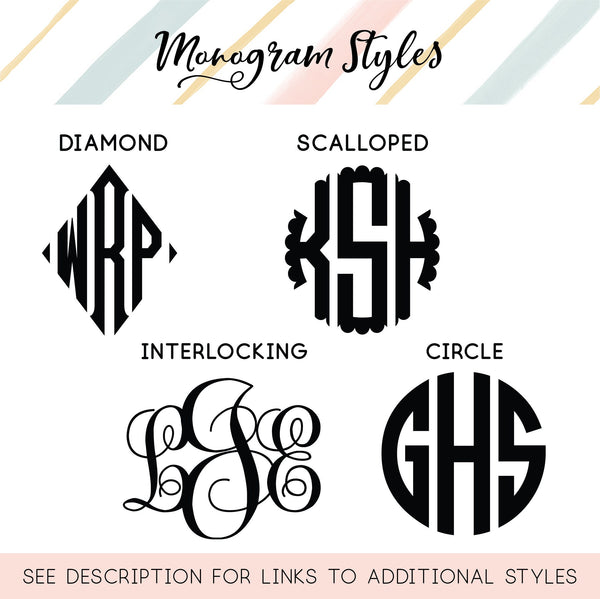 Personalized Vine Monogram Can Cooler