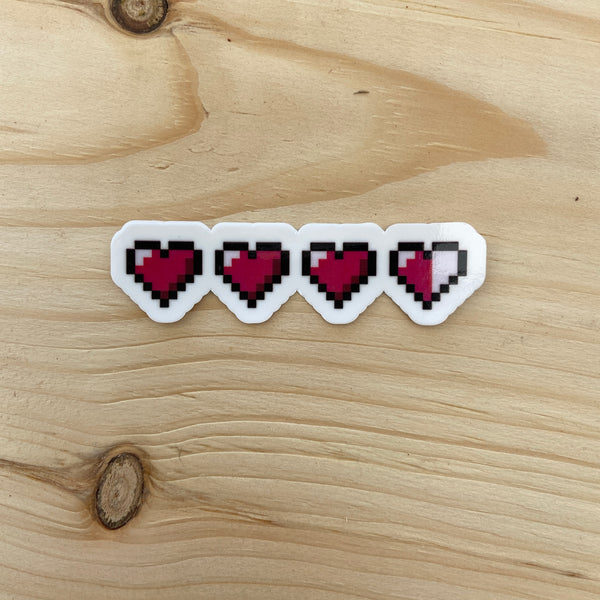 Video Game Heart Health Meter Sticker