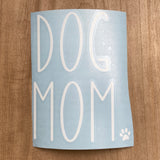 Dog Mom with Paw Print Decal