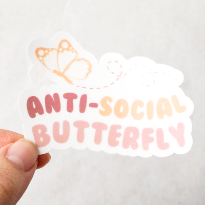 Anti-Social Butterfly Sticker