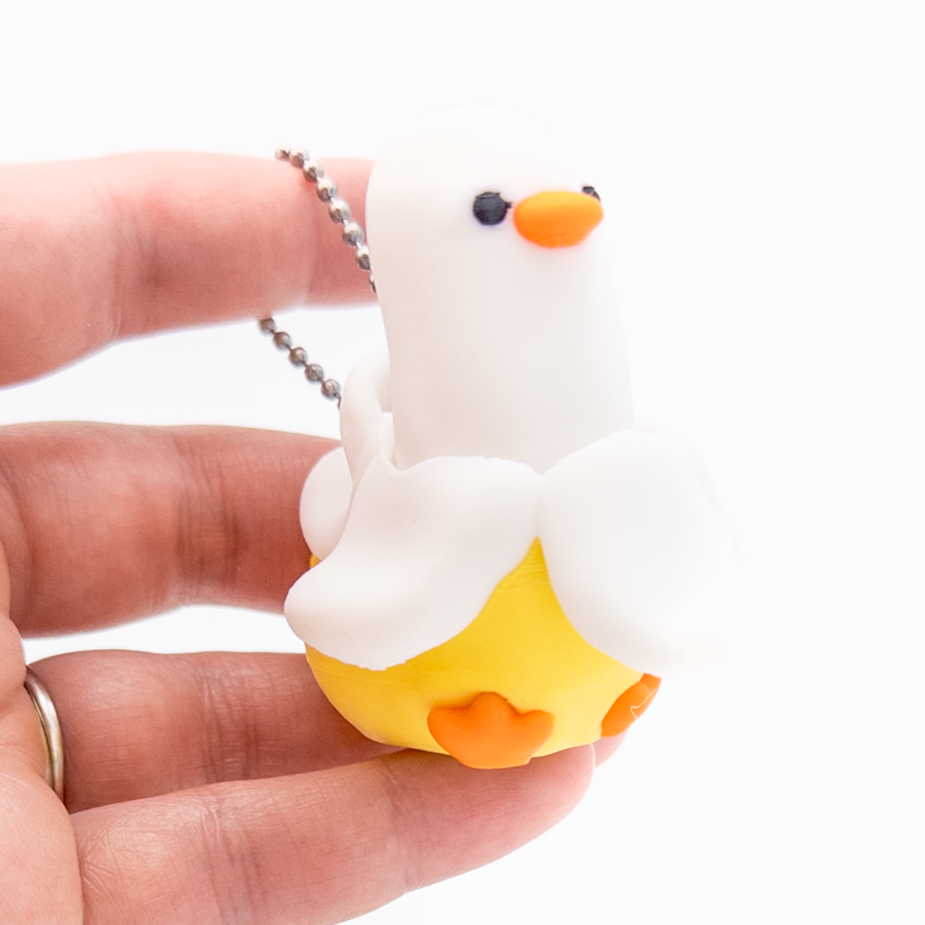 Banana Duck Clicker Keychain