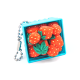Basket of Strawberries Clicker Keychain