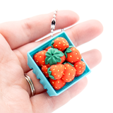 Basket of Strawberries Clicker Keychain