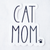 Cat Mom with Paw Print Sticker