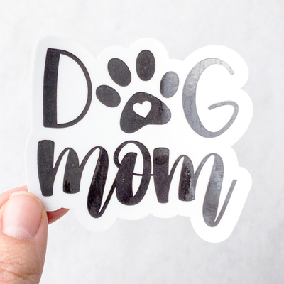 Dog Mom Heart Paw Print Sticker