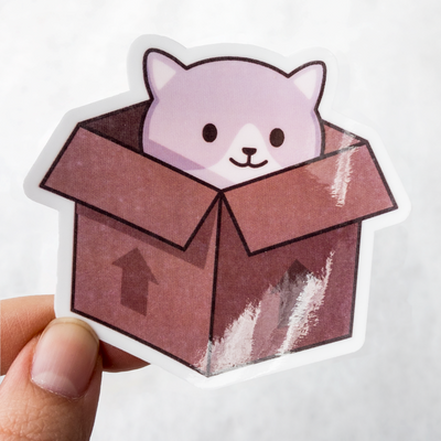 Cat in a Box Sticker