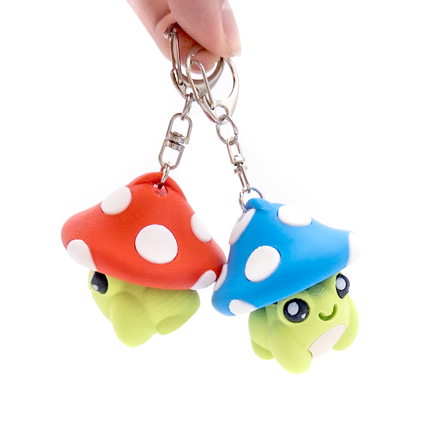 Mushroom Frog Clicker Keychain