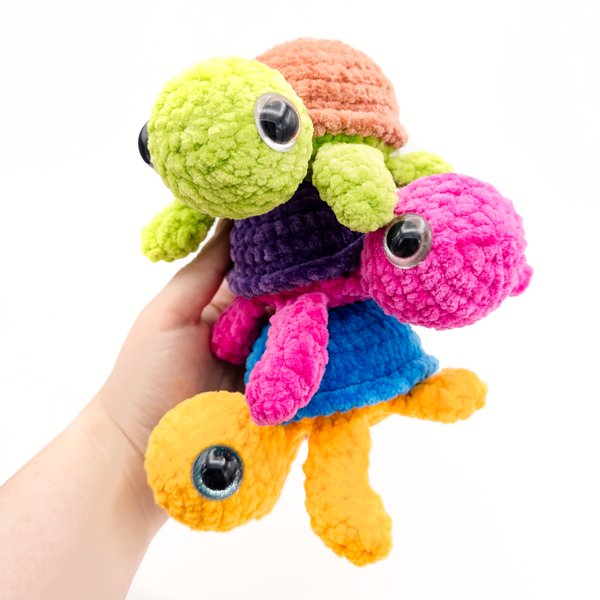 Thee Sea Turtle Crochet Amigurumi Stuffed Animals 