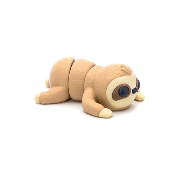 3D printed mini sloth fidget creature