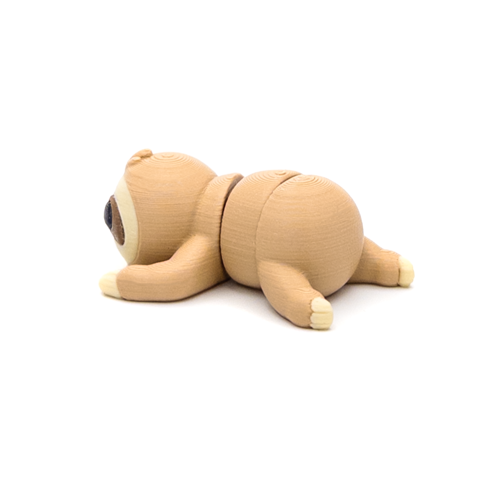 3D printed mini sloth fidget creature