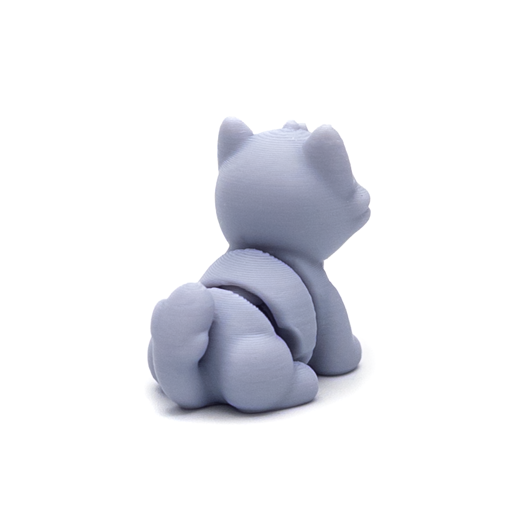 Back of 3D printed mini wolf fidget creature