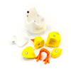 3D printed chick and egg magnet puzzle partially disassembled showing magnets